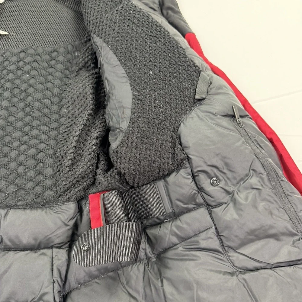 Lululemon Red Goose Down Long Hooded Winter Parka Coat Women's Size 6